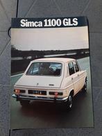 folder Simca 1100 GLS - Nederlands, Boeken, Auto's | Folders en Tijdschriften, Zo goed als nieuw, Overige merken, Simca, Ophalen of Verzenden