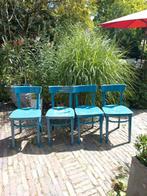 Café stoel  4 stuks, Ophalen, Gebruikt, Blauw