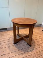 Eiken salontafel Art deco/Haagse school, Huis en Inrichting, Tafels | Bijzettafels, Art deco, Rond, 55 tot 75 cm, Hout