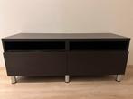 Zwart IKEA Besta TV-meubel 120 cm, Huis en Inrichting, Ophalen, Gebruikt, 100 tot 150 cm, Minder dan 100 cm