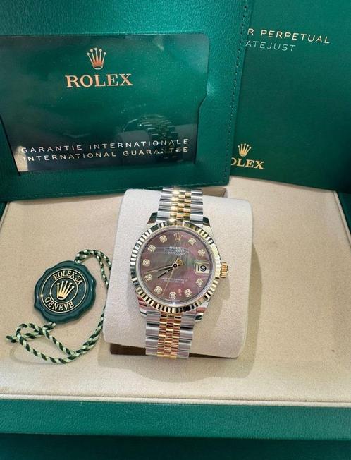 Rolex Datejust 31mm – Ref. 278273 – Dark MOP Diamond Dial, Sieraden, Tassen en Uiterlijk, Horloges | Dames, Zo goed als nieuw