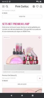 Pink Gellak premium set De Luxe XL, Nieuw, Ophalen of Verzenden, Handen en Nagels, Roze