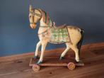 Massief houten paardje -India., Antiek en Kunst, Curiosa en Brocante, Ophalen