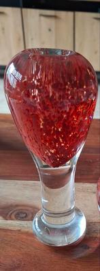 Mooie glazen bokaal met rood accent, Antiek en Kunst, Antiek | Glas en Kristal, Ophalen