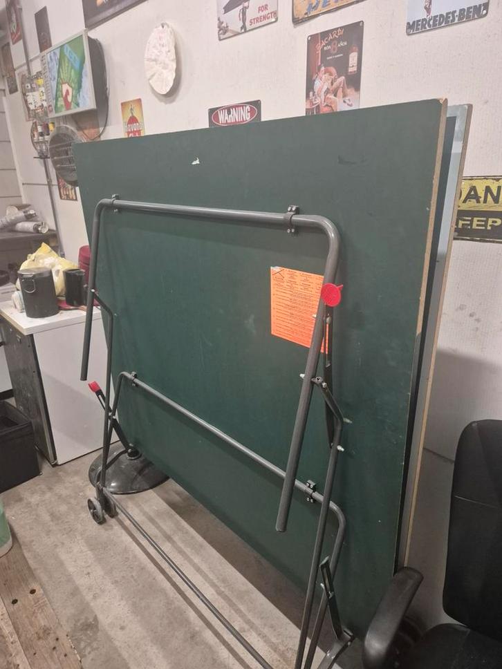 Tafeltennistafel met batjes en balletjes, Sport en Fitness, Tafeltennis, Gebruikt, Tafel Indoor, Inklapbaar, Verrijdbaar, Ophalen