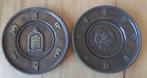 2-bronzen wandborden Tibet Nepal., Antiek en Kunst, Ophalen of Verzenden