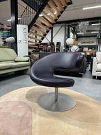 Stokke Variër Peel Club draai fauteuil paars leer, Huis en Inrichting, Fauteuils, Ophalen of Verzenden, Stokke, Leer, 75 tot 100 cm