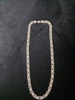 Zilvere Platte Koningsketting, Sieraden, Tassen en Uiterlijk, Ophalen of Verzenden, Zo goed als nieuw, Zilver, Zilver