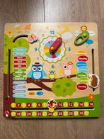 Houten leerbord kalender klok tellen en seizoenen, Ophalen of Verzenden, Zo goed als nieuw