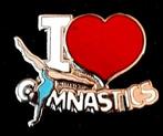 I love Gymnastics pin, Verzamelen, Speldjes, Pins en Buttons, Verzenden, Nieuw, Sport, Speldje of Pin