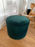 Leuke groene velvet poef IKEA, Ophalen, Rond, Nieuw, 75 tot 100 cm