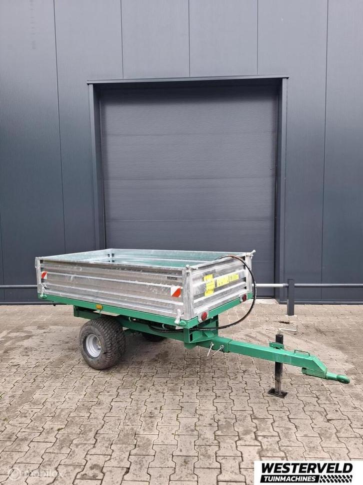Gebruikte Agro T1500 mini kieper t.b.v. mini tractor 1500kg, Zakelijke goederen, Agrarisch | Werktuigen, Overige typen