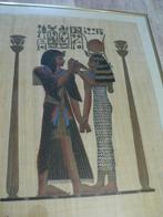 Handgeschilderde afbeelding van Egyptische goden op papyrus, Antiek en Kunst, Ophalen of Verzenden