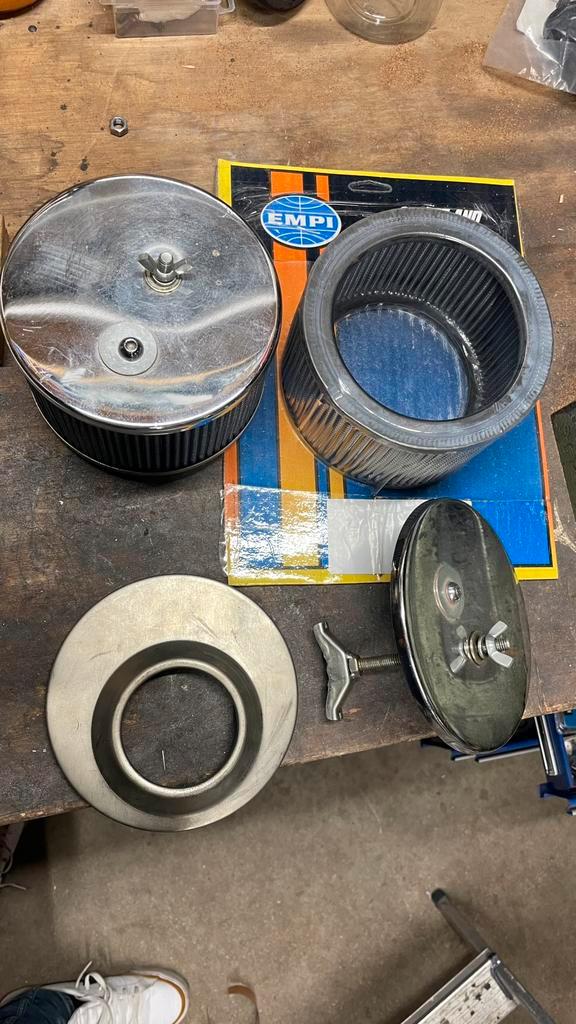 EMPI luchtfilter set met verchroomde bovenzijde, Auto-onderdelen, Motor en Toebehoren, Nieuw, Ophalen of Verzenden