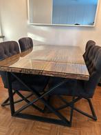 Eettafel & Salontafel met Glasplaat - Zo Goed Als Nieuw!, Huis en Inrichting, Tafels | Eettafels, Ophalen, Zo goed als nieuw, 150 tot 200 cm