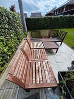 Applaro tuin loungeset met kussens, Tuin en Terras, 6 zitplaatsen, Gebruikt, Hout, Loungeset