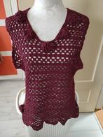 Gehaakte Top met Bloemen - Uniek!, Kleding | Dames, Tops, Maat 42/44 (L), Nieuw, Ophalen of Verzenden, Zonder mouw