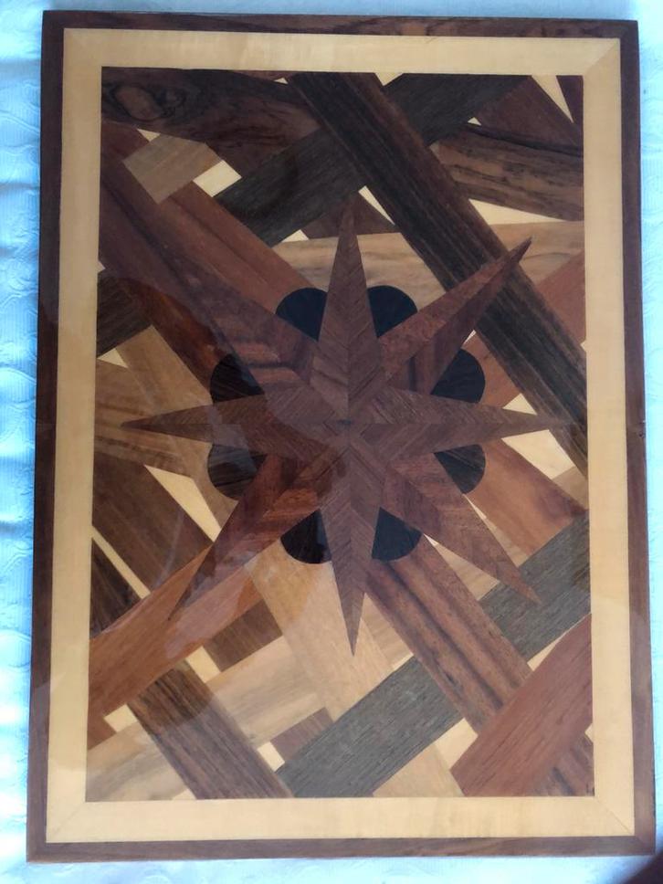 . Marquettery inleg, Antiek en Kunst, Kunst | Overige Kunst, Ophalen of Verzenden