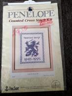 Borduurpakket anchor Penelope leeuw blauw Nederland bevrijd, Ophalen of Verzenden, Nieuw, Borduurpakket