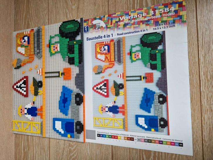 Grote set Ministeck o.a. Looney Tunes, dieren, wegenbouw, Hobby en Vrije tijd, Ministeck, Zo goed als nieuw, Overige typen, Ophalen of Verzenden