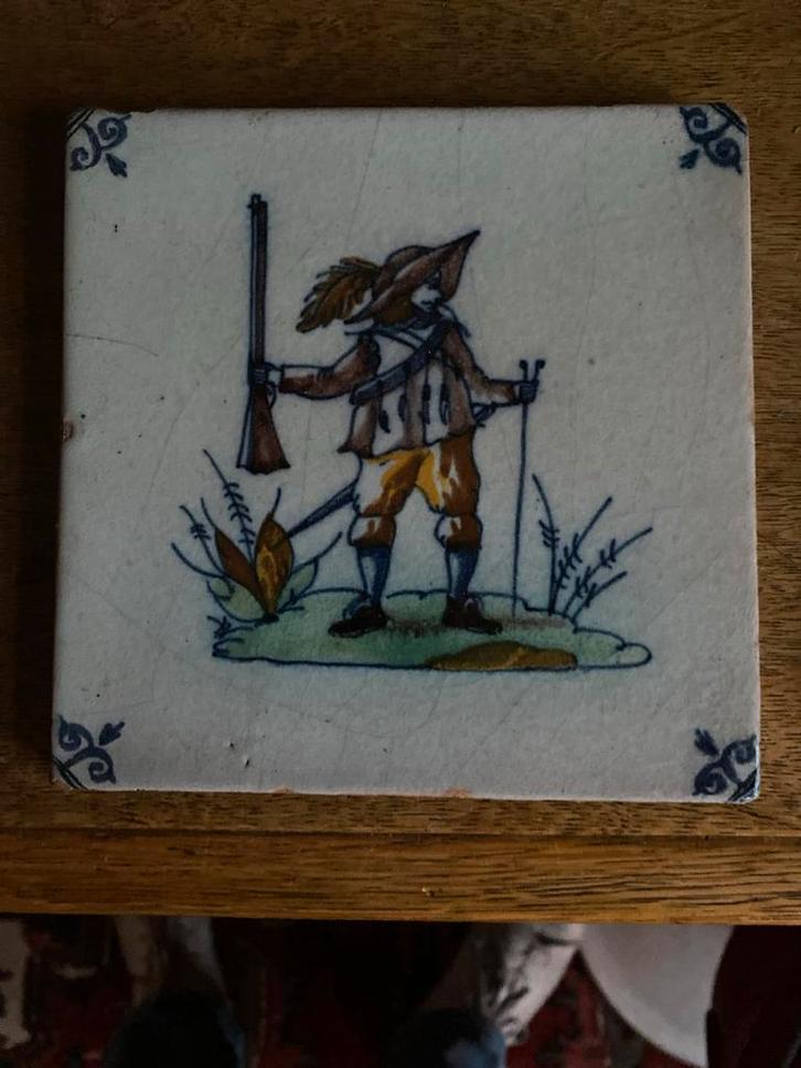 Delfts Blauw Tegel - Jager Tichelaar Makkum, Antiek en Kunst, Antiek | Wandborden en Tegels, Ophalen of Verzenden