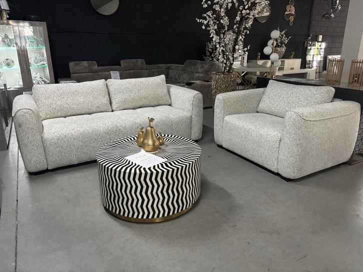 Complete set bank + love seat, Huis en Inrichting, Banken | Bankstellen, Minder dan 150 cm, Ophalen of Verzenden