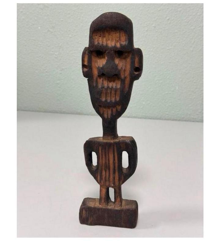 Antiek sculptuur hout gesneden houten voorouderbeeld afrika, Antiek en Kunst, Kunst | Niet-Westerse kunst, Ophalen of Verzenden