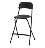 Twee Ikea Franklin Barkrukken - Zwart, Huis en Inrichting, Ophalen, Met voetsteun, 60 tot 90 cm, Zo goed als nieuw