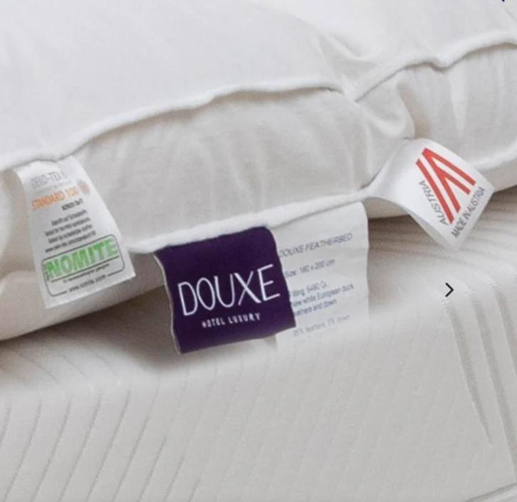 Dekmatras Douxe Fetherbed Comfort (200x180cm), Huis en Inrichting, Slaapkamer | Matrassen en Bedbodems, Zo goed als nieuw, Overige maten