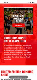 1 startnummer Hipro Halve Marathon Utrecht 31 mei 2026, Eén persoon, Mei