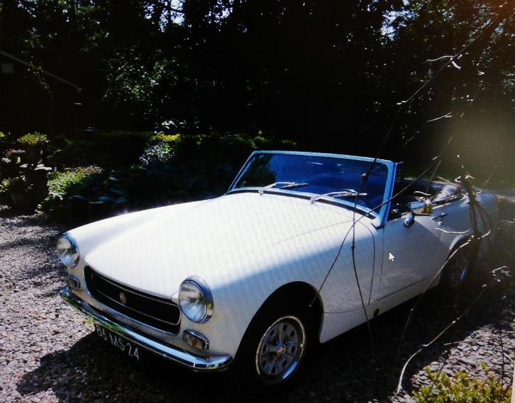 MG Midget Oldtimer 1970 Wit, Auto's, MG, Particulier, Midget, Benzine, Coupé, Handgeschakeld, Geïmporteerd, Wit, Zwart, Leder