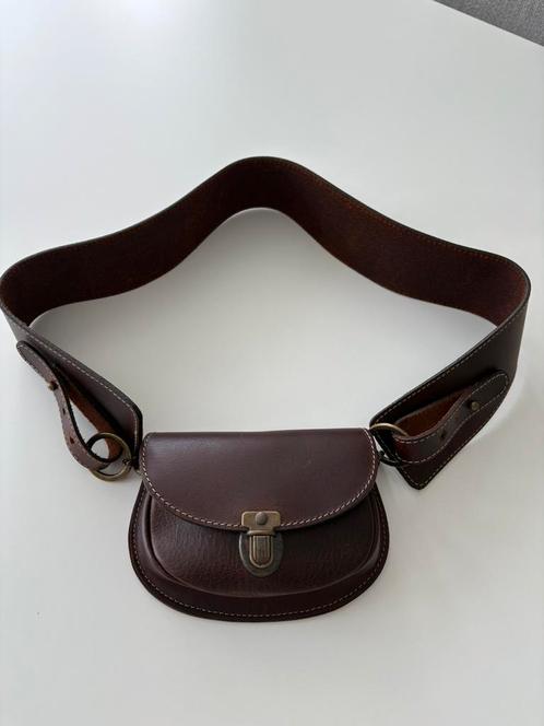 Schitterend bruin leder heuptasje, Sieraden, Tassen en Uiterlijk, Tassen | Schoudertassen, Nieuw, Bruin, Leer, Ophalen of Verzenden