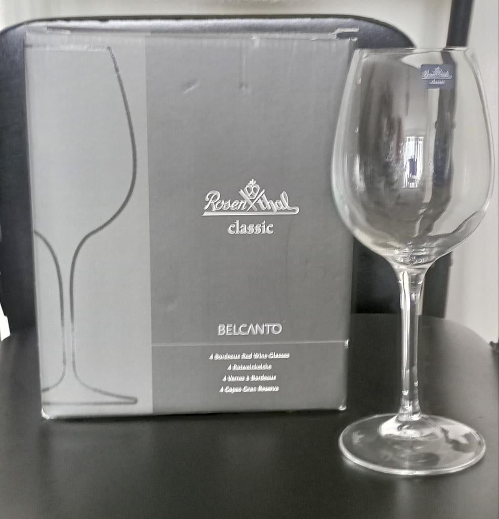 Rosenthal Classic Belcanto Rode Wijnglazen Set van 4, Ophalen of Verzenden, Nieuw, Overige typen