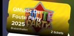 2 kaartjes zaterdag 28 juni fouteparty brabanthallen, Tickets en Kaartjes, Twee personen, Overige soorten, Overige typen
