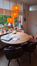 Massief Mango Eettafel - Spinpoot, Huis en Inrichting, Tafels | Eettafels, Ophalen, Rond, 100 tot 150 cm, 100 tot 150 cm