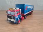 Wim Vos Volvo F88 huifoplegger, Hobby en Vrije tijd, Modelauto's | 1:50, Ophalen of Verzenden, Nieuw, Bus of Vrachtwagen, Tekno