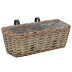 2 st Bloembak balkon plantenbak 40 cm bruin GRATIS BEZORGD!, Tuin en Terras, Bloembakken en Plantenbakken, Tuin, Kunststof, Minder dan 30 cm