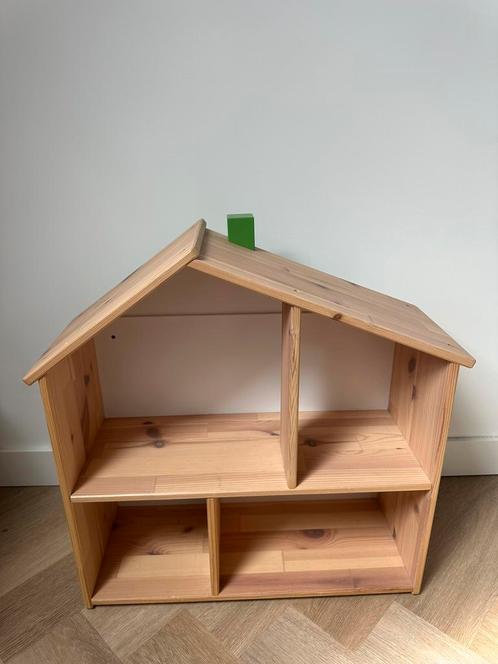 Poppenhuis eiken wit incl toebehoren, Kinderen en Baby's, Speelgoed | Poppenhuizen, Poppenhuis, Ophalen of Verzenden