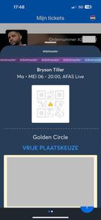 2x Bryson Tiller Golden Circle AFAS Live, Tickets en Kaartjes, Mei, Twee personen