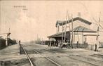 Warmond - Station - Stationgebouw, Verzamelen, Ansichtkaarten | Nederland, Ophalen of Verzenden, 1920 tot 1940, Gelopen, Zuid-Holland