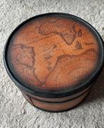 Hoeden opberg doos hoogte 20 doorsnee 32 cm afb wereldkaart, Ophalen of Verzenden