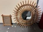 Bamboe Spiegel & Fotolijst Set, Ophalen of Verzenden, Zo goed als nieuw, Hout, Minder dan 50 cm