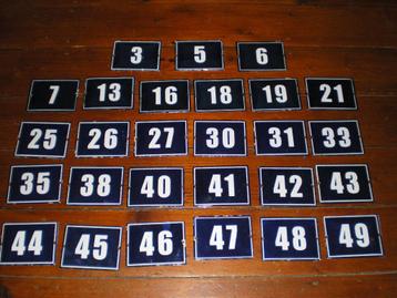 echt oude emaille huisnummers huisnummer blauw wit nummer beschikbaar voor biedingen