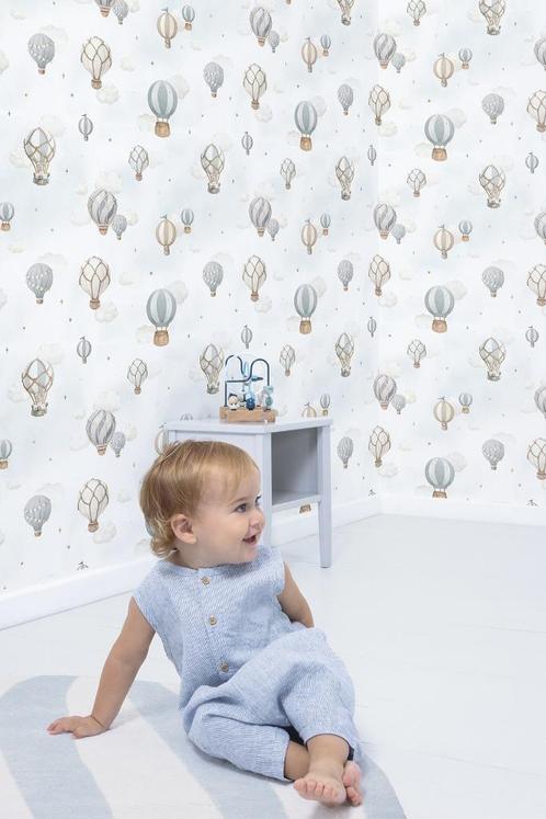 Sale Kinderbehang Luchtballonnen Blauw Lilipinso, Kinderen en Baby's, Kinderkamer | Inrichting en Decoratie, Nieuw, Wanddecoratie