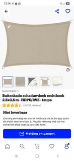 Schaduwdoek zo goed als nieuw, Ophalen, Zo goed als nieuw
