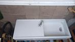 Stenen wasbak met kraan - 120x47cm, Doe-het-zelf en Verbouw, Sanitair, Ophalen, Gebruikt, Steen, Wastafel