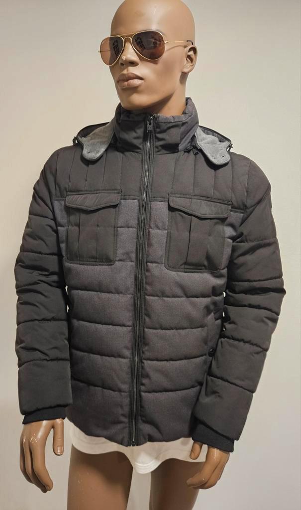 PME Legend winterjas met capuchon (L ) uitgewassen zgan, Kleding | Heren, Jassen | Winter, Zo goed als nieuw, Maat 52/54 (L), Grijs