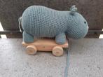 Nijlpaard gehaakt trekfiguur speelgoed, Overige typen, Ophalen of Verzenden