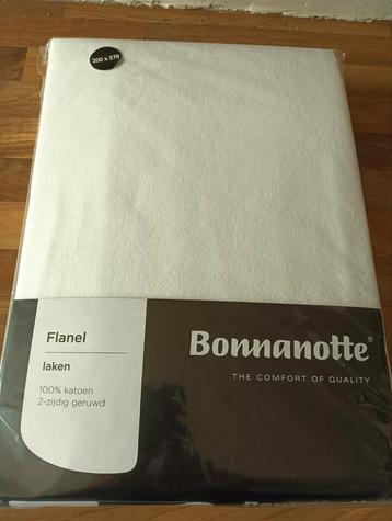 BONNANOTTE Flanel laken 200x270 100% katoen, nieuw in verpak beschikbaar voor biedingen