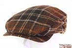 Platte pet Wigens oranje bruin geruit wol 62 = XXL nieuw, 60 cm (XL, 7½ inch) of meer, Nieuw, Ophalen of Verzenden, Pet
